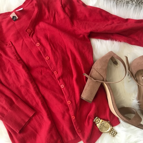 B.P. | Red Cardigan - Picture 4 of 4
